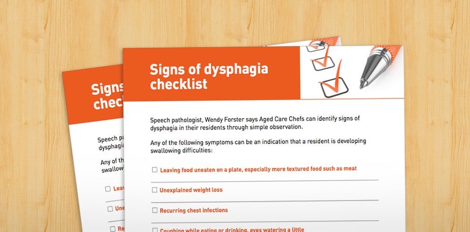 Dysphagia warning signs checklist