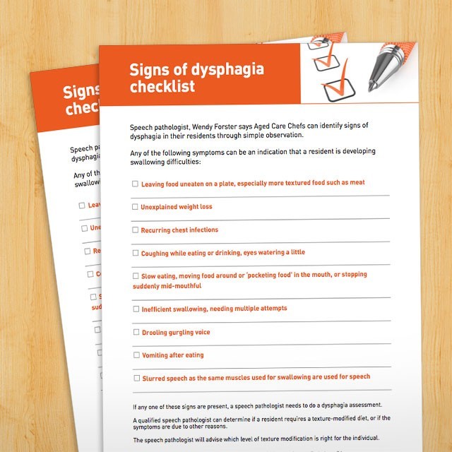 Dysphagia warning signs checklist Dysphagia warning signs checklist