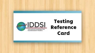 IDDSI testing reference card IDDSI testing reference card