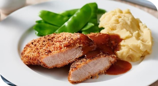 Tomato and Panko Crumb Pork Schnitzel Tomato and Panko Crumb Pork Schnitzel