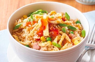 Fried Rice with Ham and Vegetables Fried Rice with Ham and Vegetables