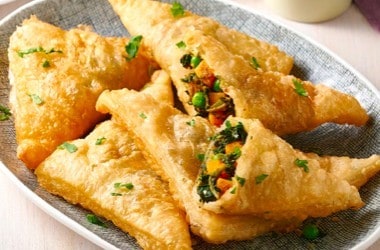 Sweet Potato and Pea Samosa Puffs
