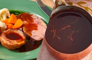 Classic Roast Beef with Yorkshire Pudding and Apple Cider Gravy