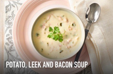 Potato, leek and bacon soup Potato, leek and bacon soup