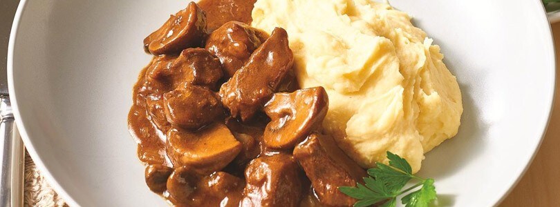 Diced Steak and Mushroom Goulash Diced Steak and Mushroom Goulash
