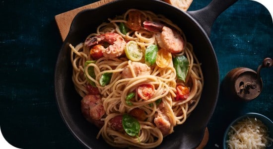 Linguine with Prawn Bisque Sauce