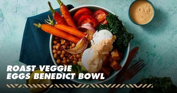 Roast Veggie Eggs Benedict Bowl