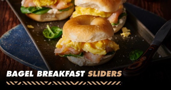Bagel Breakfast Sliders Bagel Breakfast Sliders