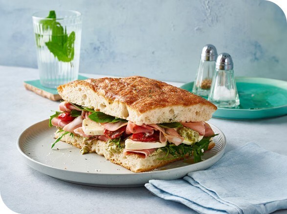 Classic Deli Sandwich on Focaccia Classic Deli Sandwich on Focaccia