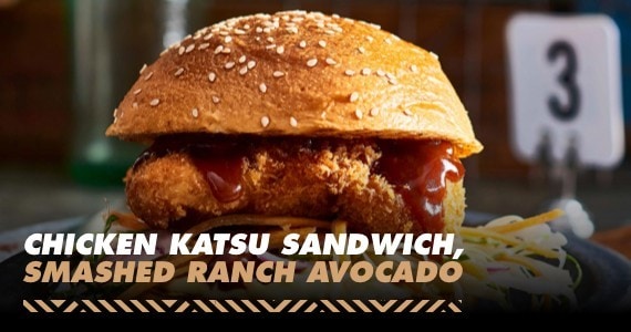 Chicken Katsu Sandwich Smashed Ranch Avocado