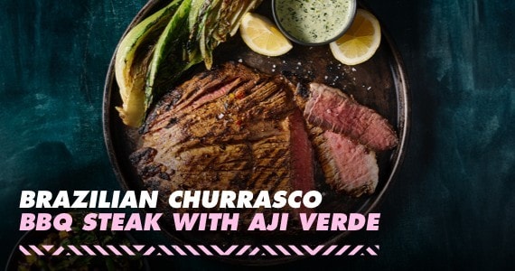 Brazilian Churrasco BBQ Steak with Aji Verde