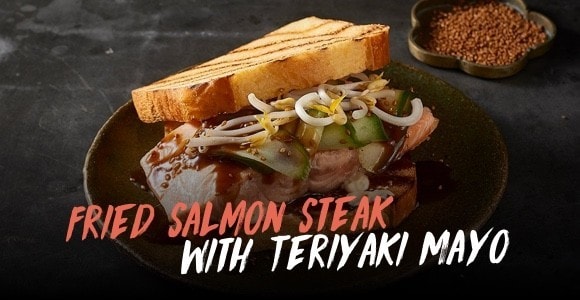 Fried Salmon Steak with Teriyaki Mayo Fried Salmon Steak with Teriyaki Mayo