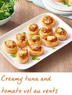 Creamy Tuna and Tomato Vol au Vents