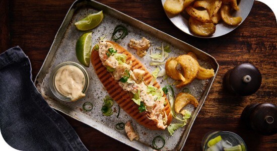 Sweet Chili Mayo and Dill Shrimp Roll