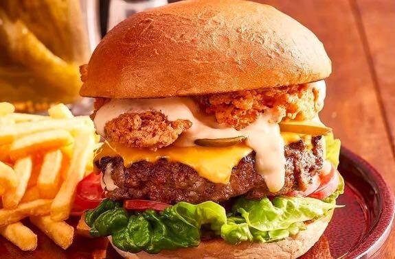 Deep-Fried Bacon Burger