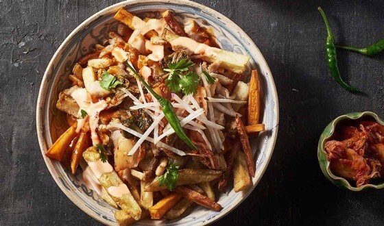 Kimchi loaded fries Kimchi loaded fries