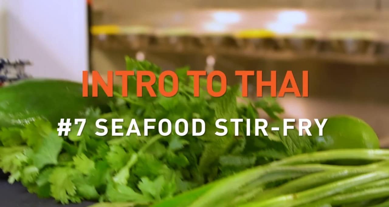 Herby seafood stir-fry