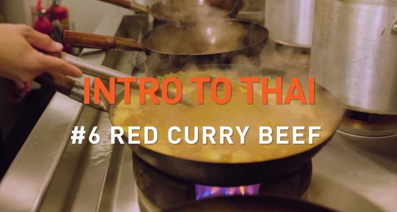 Red beef curry with coconut milk