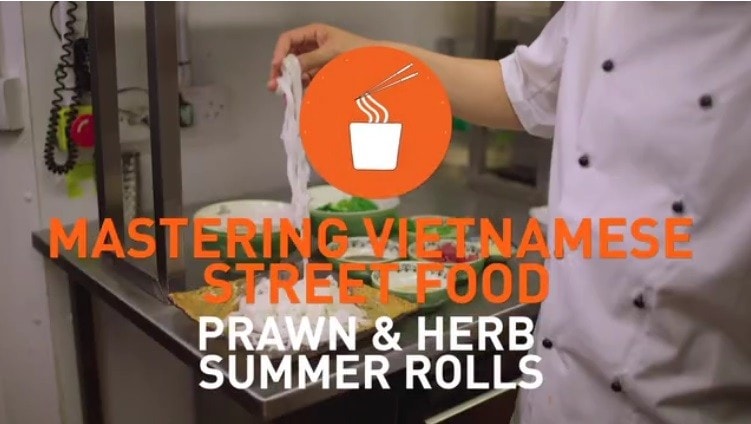 Prawn and herb summer rolls