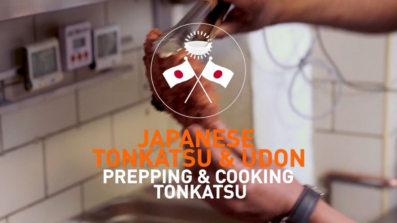 Prepping & cooking Tonkatsu