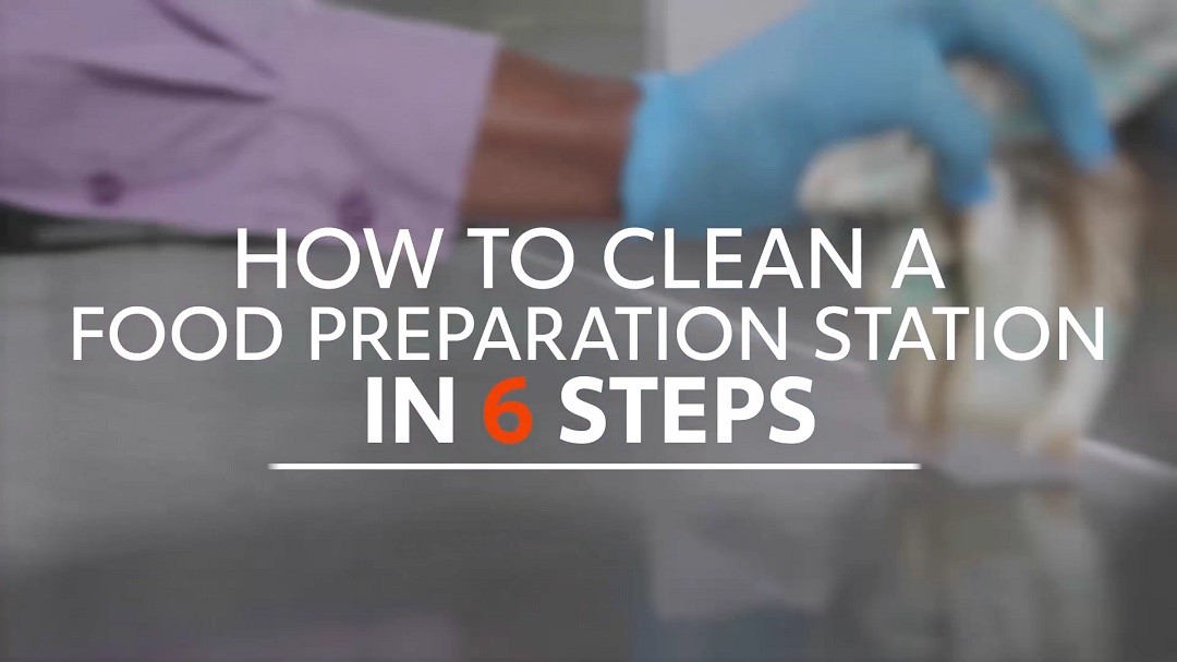 How to clean a food preparation station