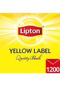 LIPTON Yellow Label Quality Black Envelope Cup Bags 1200s - Individually enveloped for optimal freshness, flavour and hygiene, this bulk pack is sustainably sourced from Rainforest Alliance certified farms.