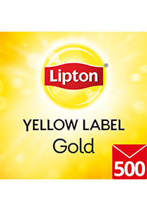 LIPTON Yellow Label Gold Foil Envelope 500's - Foil sealed and individually enveloped for optimal freshness, flavour and hygiene, this pack of 500 tea bags is ideal for offices or catering.