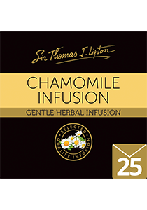 SIR THOMAS LIPTON Chamomile Envelope Tea 25's - Individually sealed for a premium and fresher tea with a delicate, calming blend that helps you relax and unwind at the end of the day.