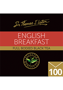 SIR THOMAS LIPTON English Breakfast 100's - Get a fresher, robust and bold flavour from these individually sealed premium tea bags.