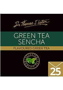 SIR THOMAS LIPTON Green Tea Sencha Envelope 25's - Individually sealed for a premium and fresher tea.