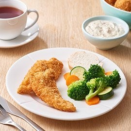 Crumbed Chicken Tenderloins with Lime Aioli Crumbed Chicken Tenderloins with Lime Aioli