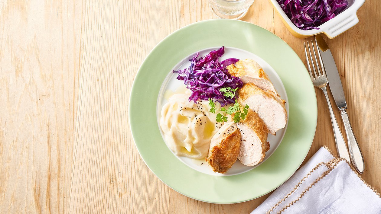 Grilled Chicken Breast, Cauliflower Puree – Recipe