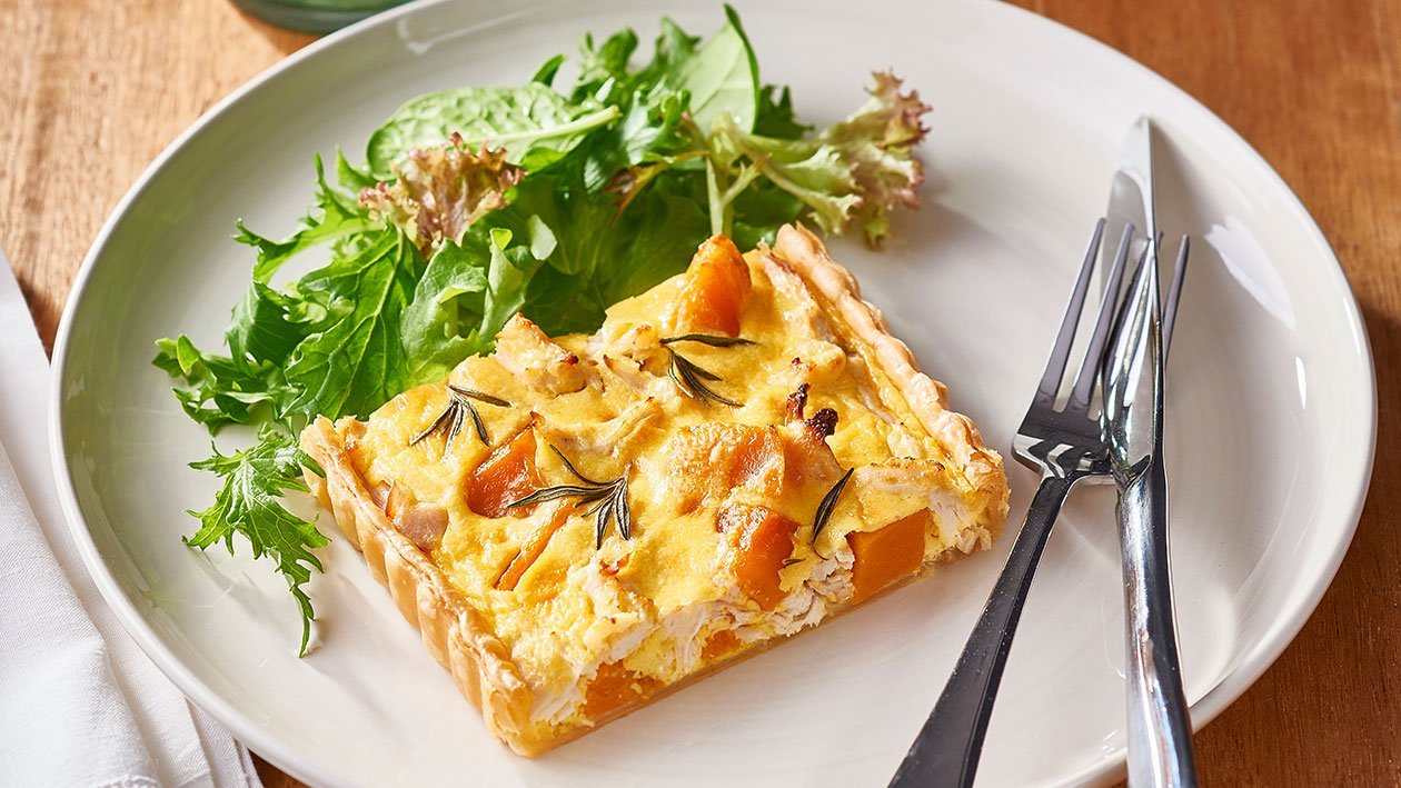 Pumpkin, Rosemary, Lemon Chicken Quiche – Recipe