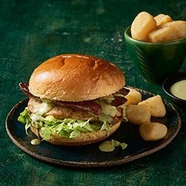 Spiced Green Goddess Chicken Burger Spiced Green Goddess Chicken Burger