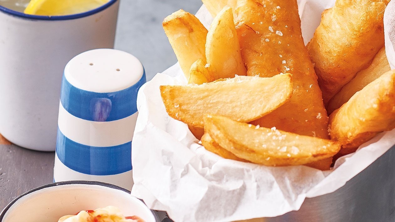 Fish and Chips with Sweet Chilli Mayonnaise – Recipe