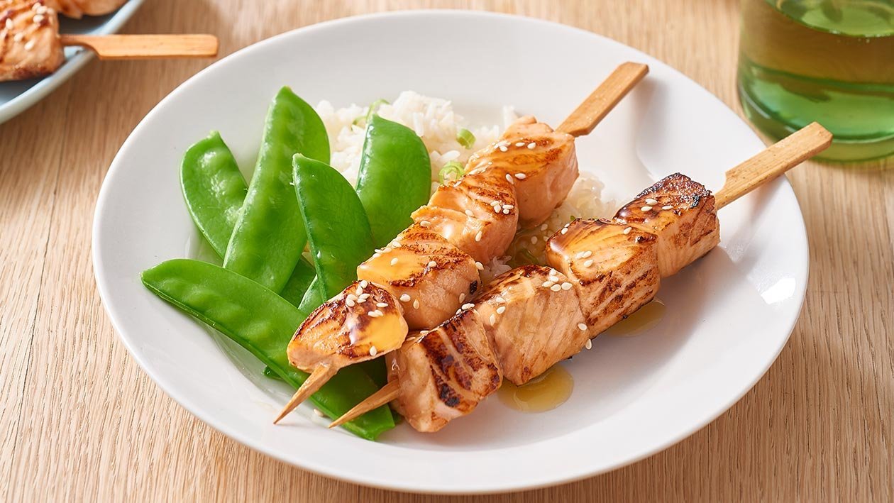 Lemon Sesame Salmon Skewers – Recipe