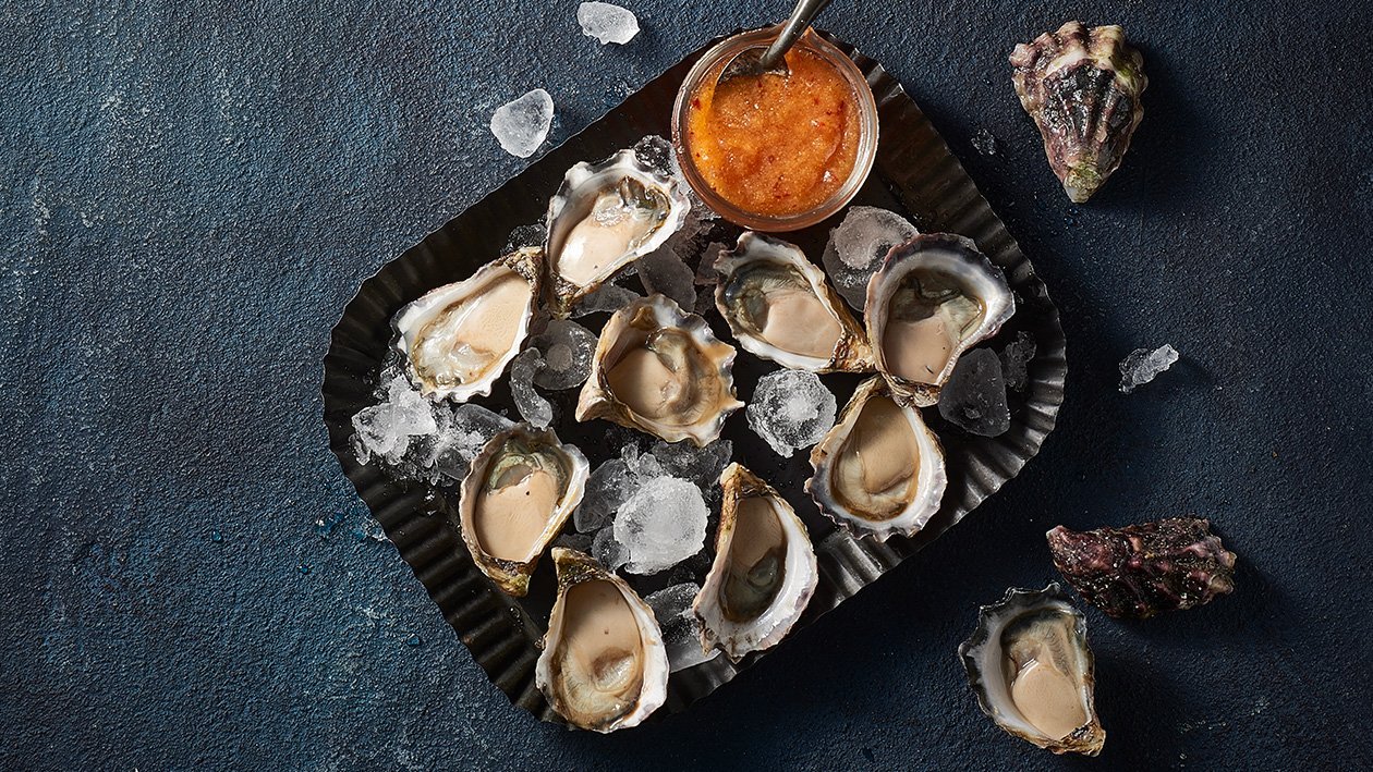 Oysters with Chilli Lime Granita – Recipe
