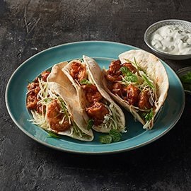 Roti Tandoori Prawn Tacos Roti Tandoori Prawn Tacos