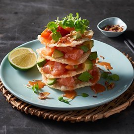 Salmon Wonton Stack Salmon Wonton Stack