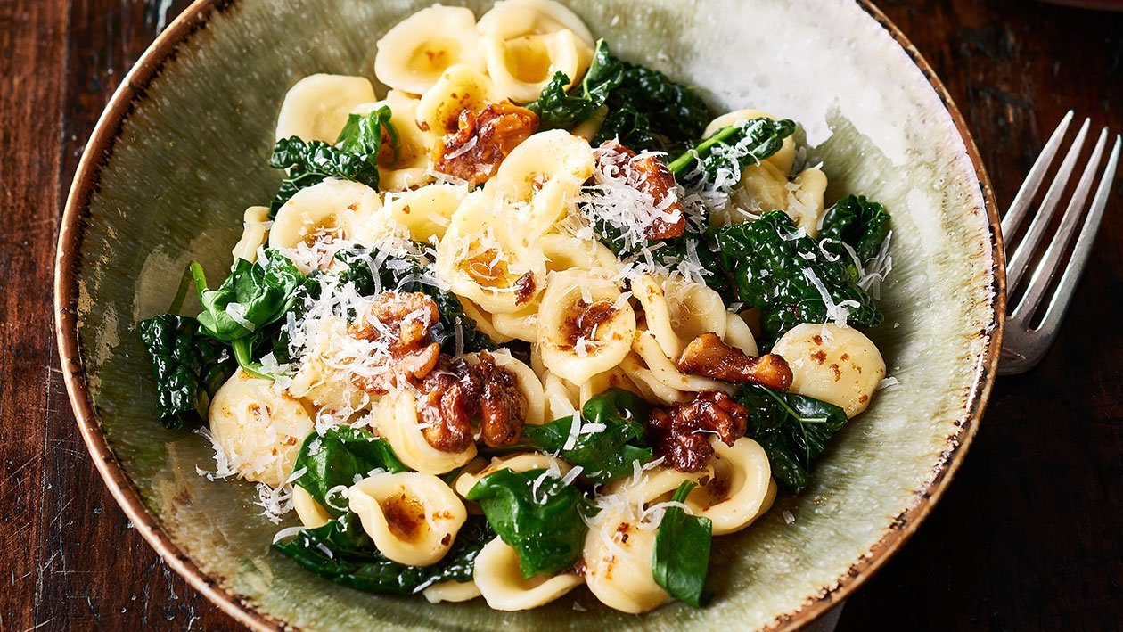 Orecchiette with Greens, Walnuts and Brown Butter – Recipe