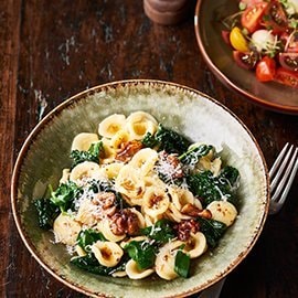 Orecchiette with Greens, Walnuts and Brown Butter Orecchiette with Greens, Walnuts and Brown Butter