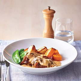 Braised Lamb Rump with Creamy Mushroom Sauce Braised Lamb Rump with Creamy Mushroom Sauce