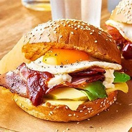 Bacon, Egg and Avo Roll