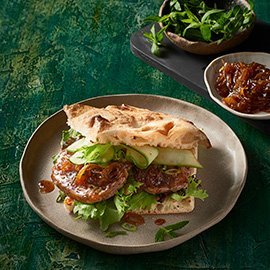 Lamb Steak Sandwich and Sticky Tomato Mint Jam Lamb Steak Sandwich and Sticky Tomato Mint Jam