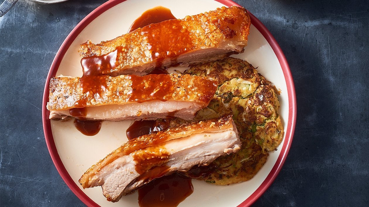 Okonomiyaki with sticky soy pork belly – Recipe