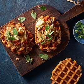 Philly Cheese Waffle Pizza