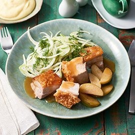 Pork Belly with Sauteed Apples and Cider Gravy Pork Belly with Sauteed Apples and Cider Gravy
