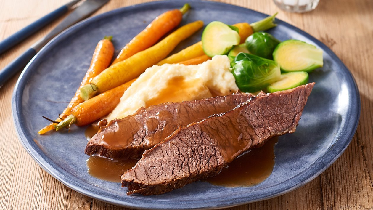 Slow Braised Beef Brisket with Cauliflower Puree – Recipe