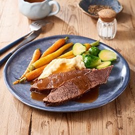 Slow Braised Beef Brisket with Cauliflower Puree Slow Braised Beef Brisket with Cauliflower Puree