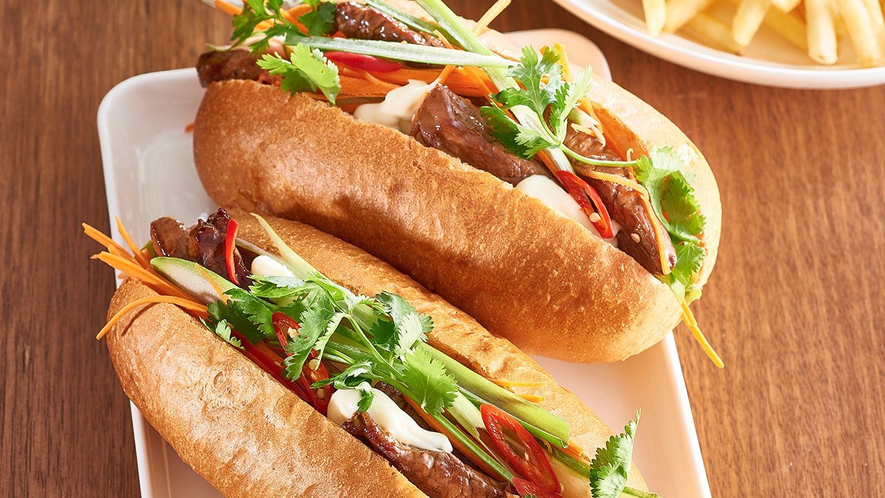 BBQ Beef Roll, Asian Salad, Garlic Mayo – Recipe